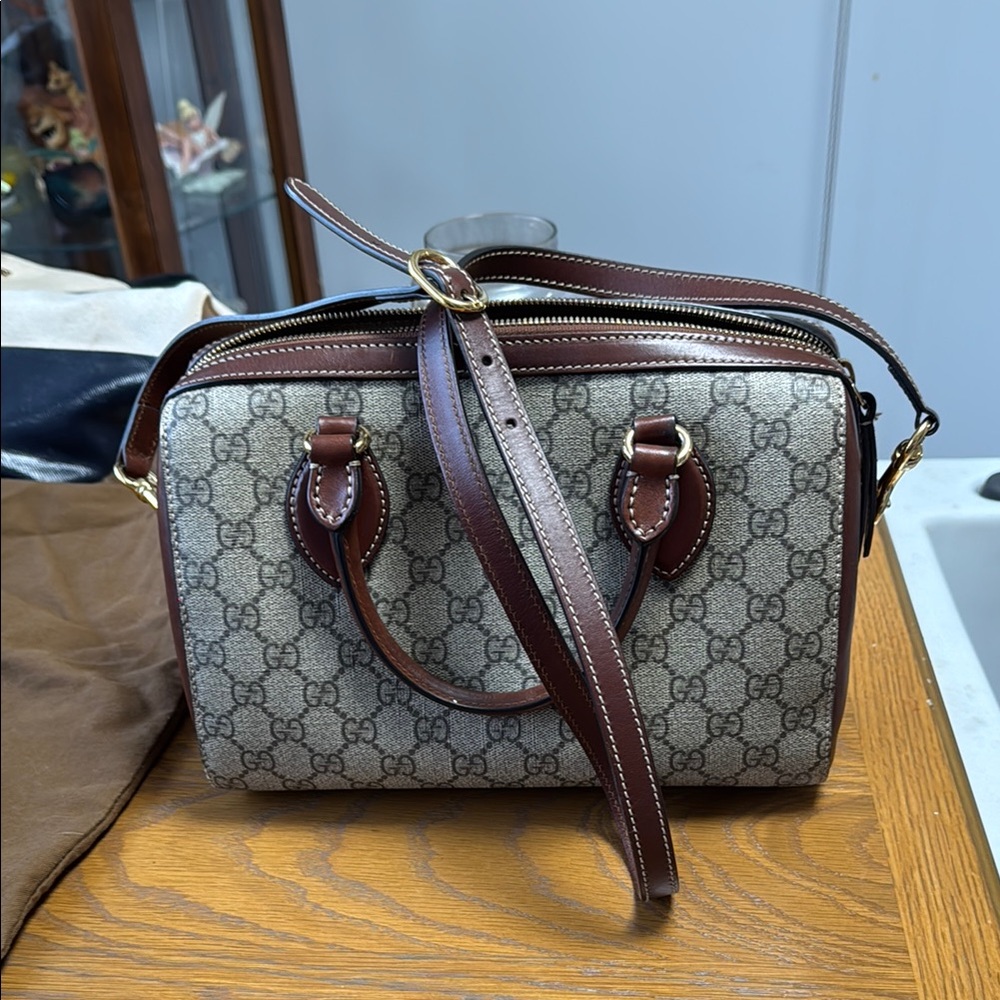 Gucci Brown and Cream Women's Bag - Picture 7 of 16